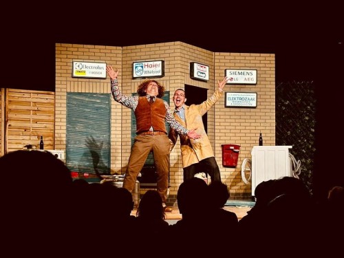 Wasmachine, theater door Stofkruidt